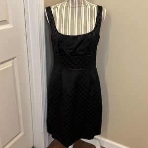 Connected Apparel Black Patterned Cocktail Party Dress Size 12